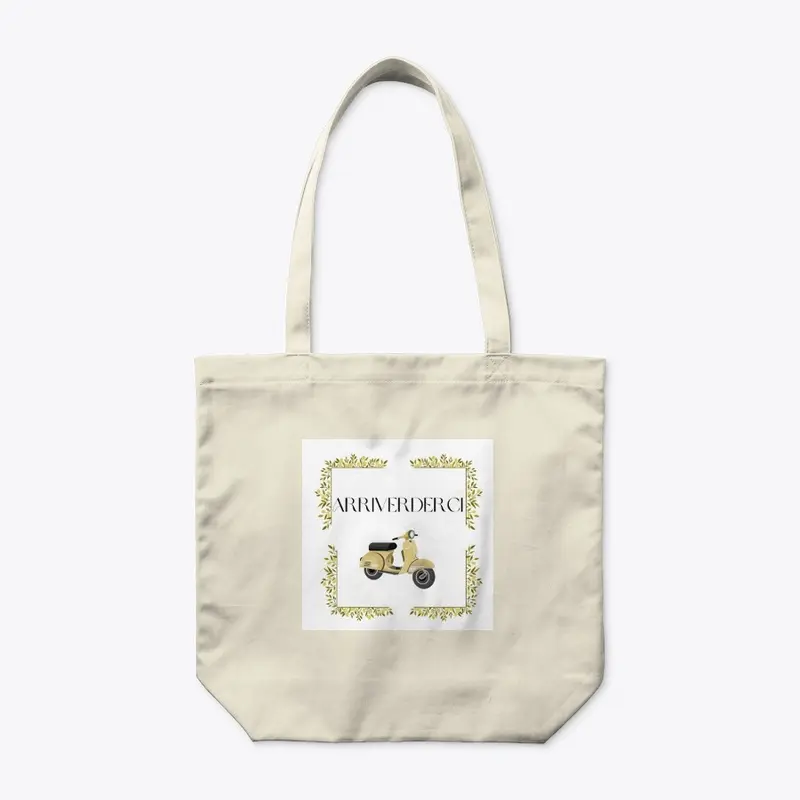 Arrivaderci Organic tote bag